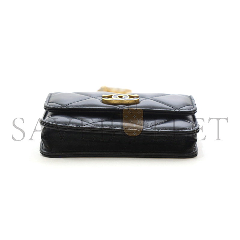 Ch**el cc mini chain flap crossbody waist bag ap2637 (12.5*9*3cm)